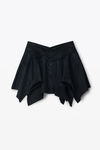 Alexander Wang black black deconstructed cotton skirt