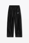 Alexander Wang black logo track pant with piping