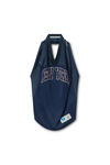 Alexander Wang navy deconstructed logo jersey top