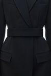 Alexander Wang black belted blazer dress in wool tailoring