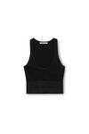 Alexander Wang black logo elastic scoopneck bra top