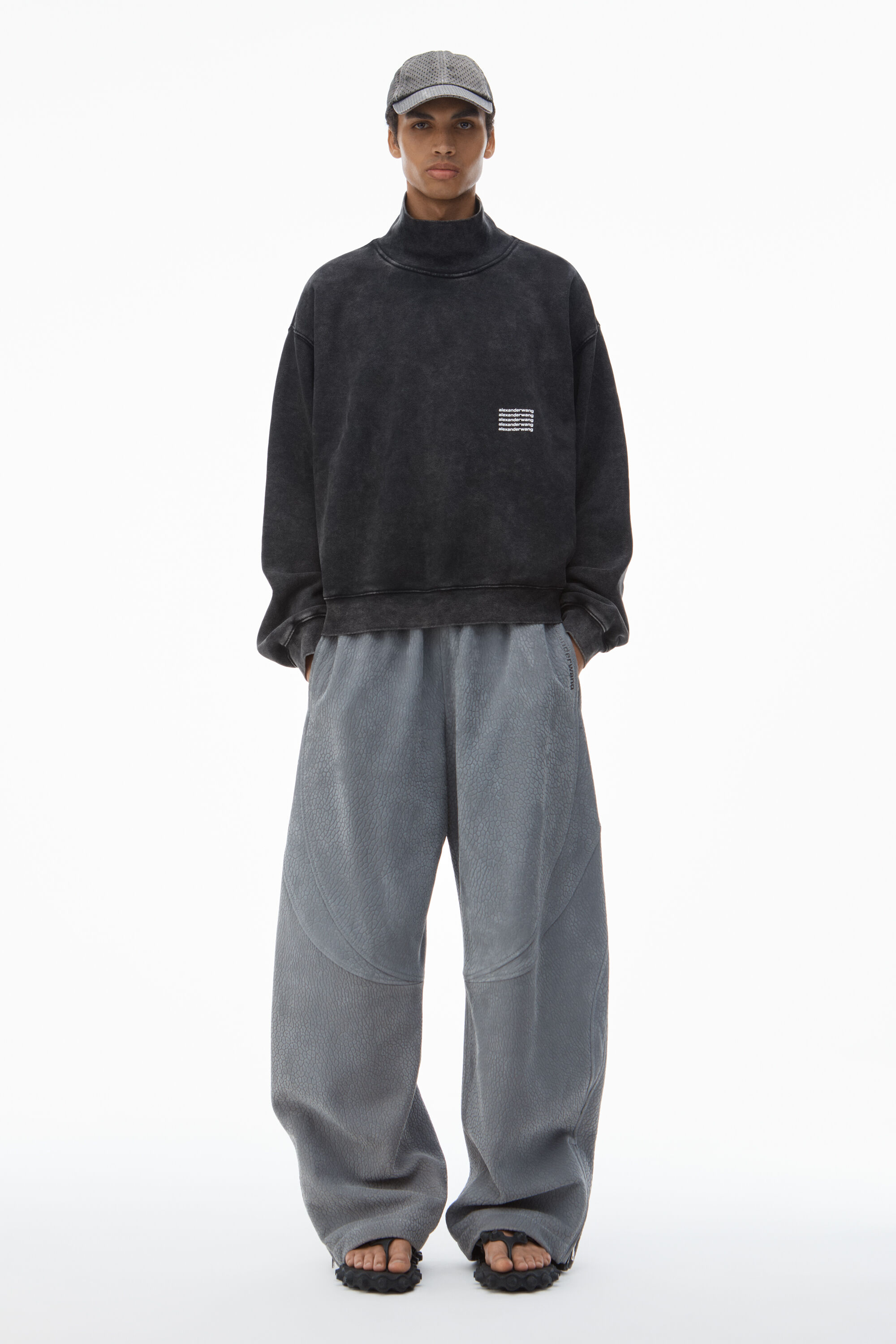 Alexander Wang ハイネック スウェット テディベア クリスタルΩ