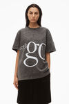alexander wang lets go 密织平纹针织 t 恤 acid black