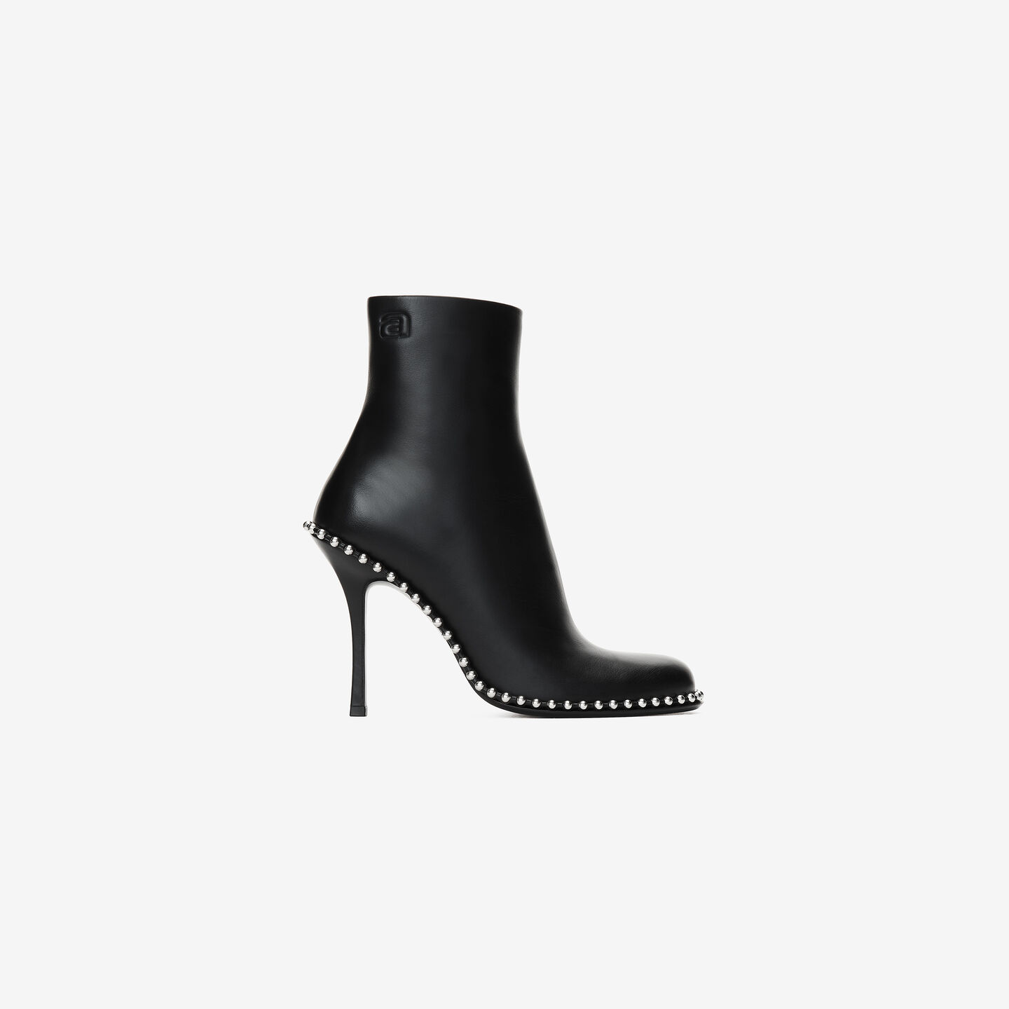 Alexander Wang Nova Round Toe Ankle Boot In Leather In Black