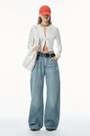 Alexander Wang soft white logo-embroidered cropped cardigan in viscose