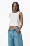 Alexander Wang vintage white 徽标装饰无袖背心