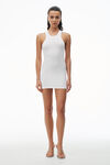 Alexander Wang white ウィメンズ リブコットン レーサータンクドレス
