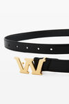 alexander wang w legacy 皮革细腰带 black