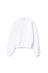 alexander wang ストラクチャードテリー パフロゴ スウェットシャツ white