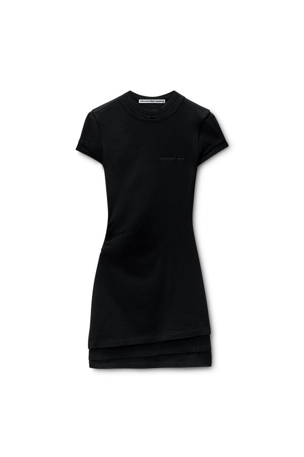 alexander wang t shirt dress alexanderwang.t Black Cross Draped T-Shirt Dress alexanderwang.t