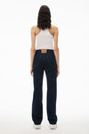 alexander wang ez mid-rise straight-leg jean in denim clean bright indigo