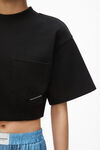 alexander wang 日式平纹针织塑形 t 恤 black