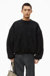 Alexander Wang black logo embroidered oversized sweatshirt in cotton