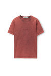alexander wang embossed logo tee in compact jersey acid apple