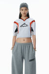 Alexander Wang dark heather grey logo-detailed oversize sweatpants