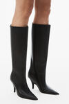 Alexander Wang black diablo 90mm tall boot in leather