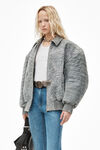 alexander wang fly high-rise stacked jean in denim vintage medium indigo