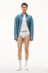 alexander wang brief underwear in ribbed jersey white