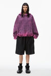 alexander wang puff hooded sweatshirt in terry acid candy pink