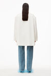 alexander wang 斜纹牛仔布加大版型西装外套 vintage white