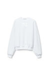 alexander wang 发泡徽标装饰硬挺毛圈布运动衫 white