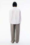 Alexander Wang white white cotton slashed sleeve shirt