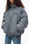 Alexander Wang washed lt grey unisex padded track jacket