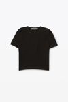 alexander wang logo mesh tee in compact nylon black