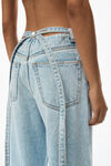 alexander wang balloon denim jean with detached waistband bleach