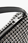 Alexander Wang white heiress flex bag in crystal mesh