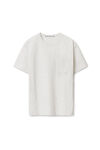 Alexander Wang light heather grey pocket tee in high twist jersey