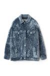 alexander wang 羊剪绒礼服外套 rich indigo
