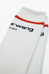 Alexander Wang white logo sock in cotton terry