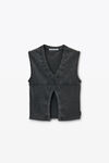 Alexander Wang faded black double v-neck tank top
