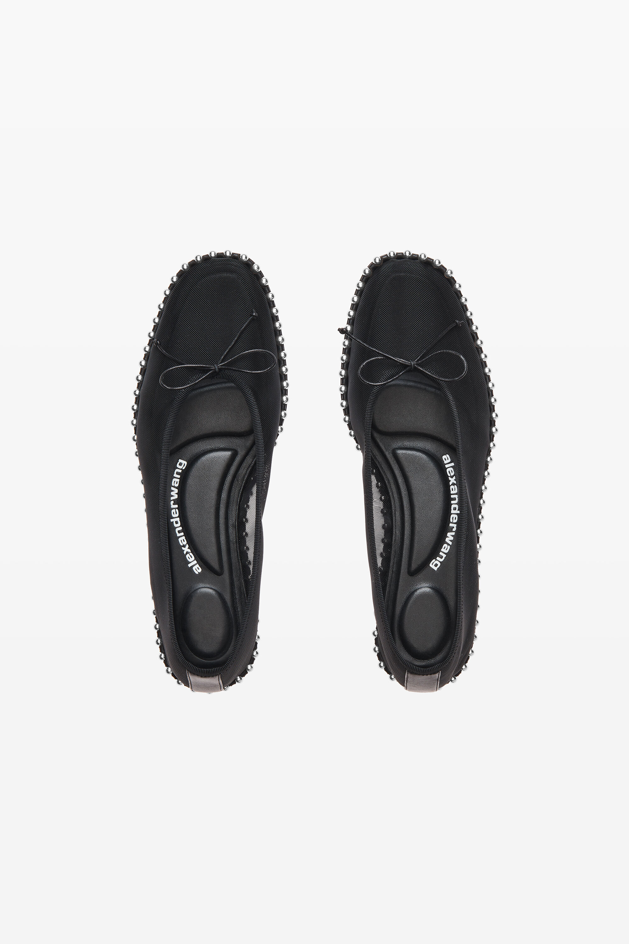 関税込み Alexander Wang★Lina メッシュ Ball chain フラット Lina Ballchain Flat in Mesh in BLACK | alexanderwang®