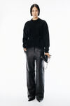 Alexander Wang black black wool-cotton draped cardigan
