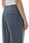 Alexander Wang washed asphalt puff logo sweatpant in structured terry
