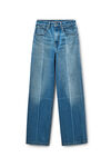 Alexander Wang vintage marbled blue 做旧效果大理石蓝牛仔布折痕直筒牛仔裤