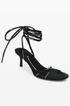 Alexander Wang black helix 65mm strappy mid heel sandal