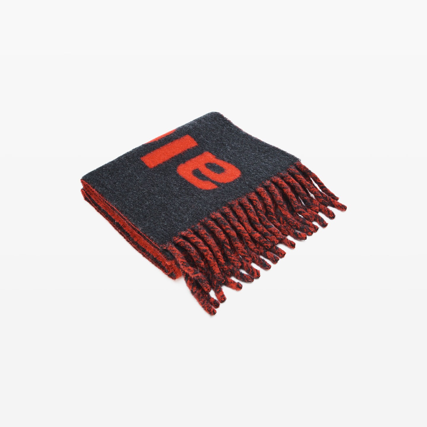 Alexander Wang Jacquard Logo Scarf In Alpaca-wool Blend In Multi