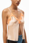 alexander wang butterfly cami top in silk charmeuse peach sorbet