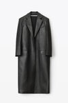 alexander wang 皮革精裁方正机车外套 black