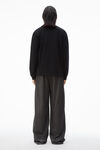 Alexander Wang black ユニセックス ディストレストロゴ コットンジャージー ロングスリーブ tシャツ
