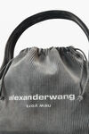 Alexander Wang asphalt/black ryan large bag in ribbed knit