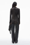 Alexander Wang washed charcoal crystal hotfix slim-fit shirt
