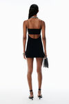 Alexander Wang black black logo slip dress