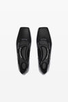 Alexander Wang black billie flat in leather