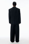 Alexander Wang black mid-rise boxer panel pant relaxed