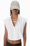 Alexander Wang white white button up shirt with logo nameplate