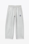 Alexander Wang light heather grey 徽标装饰加大款棉质毛圈布运动裤